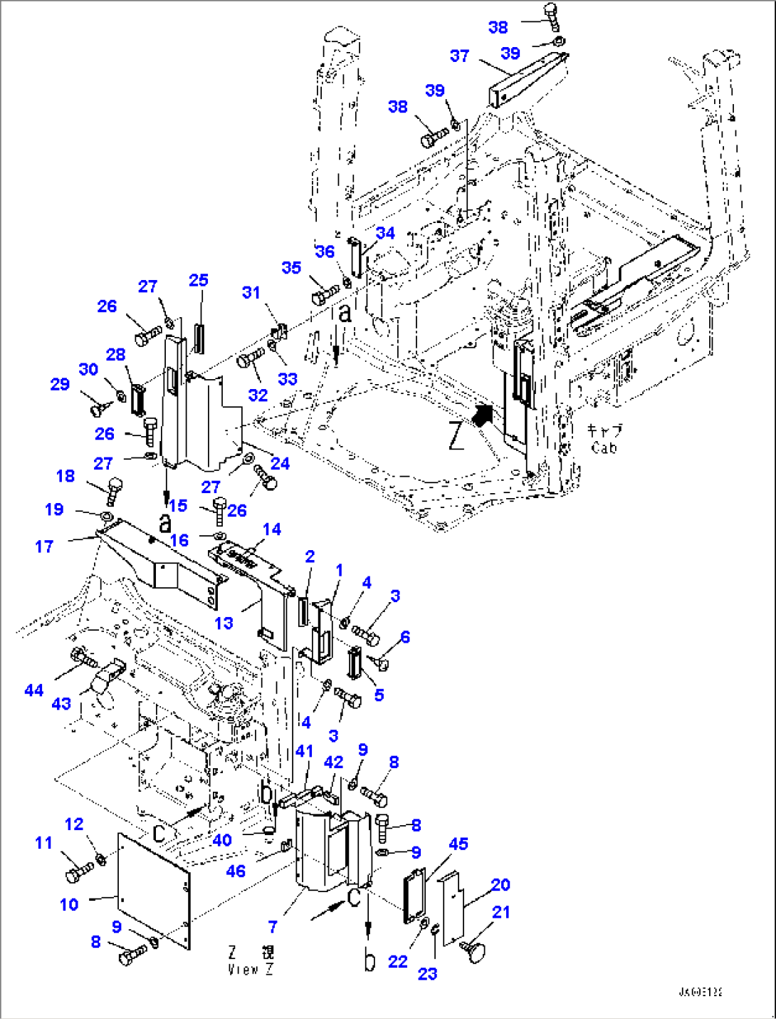 ROPS Cab, Floor Cover (#80001-)