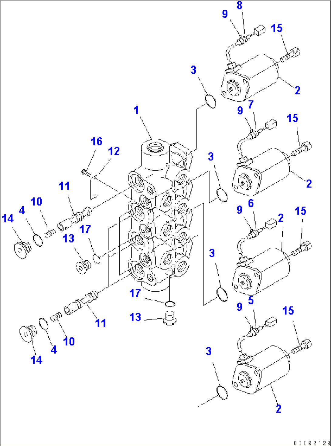SOLENOID VALVE (INNER PARTS)(#1001-)