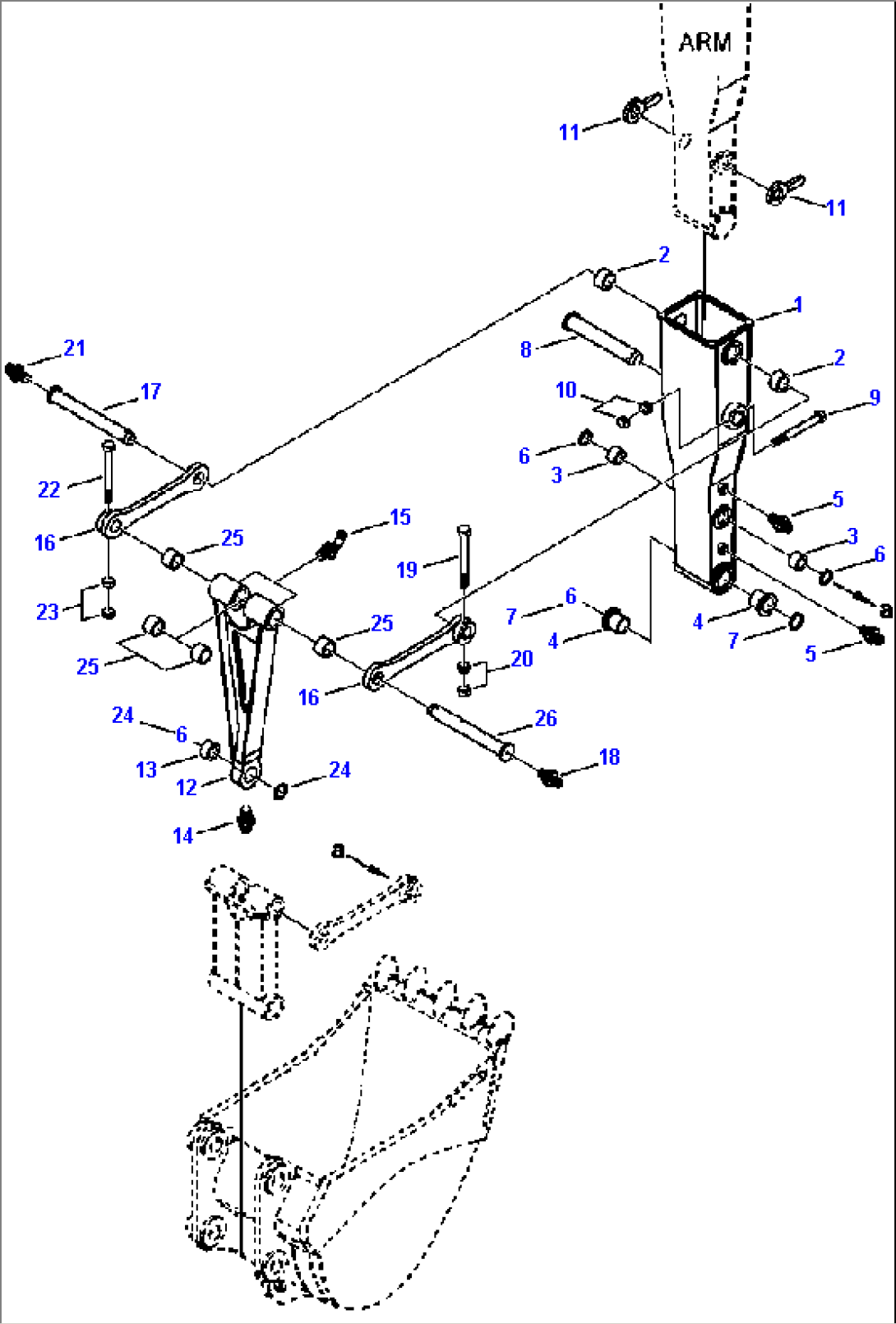 FIG. T1200-08A0 TWO PIECE ARM - 4.0 M (13 FT 4 IN)