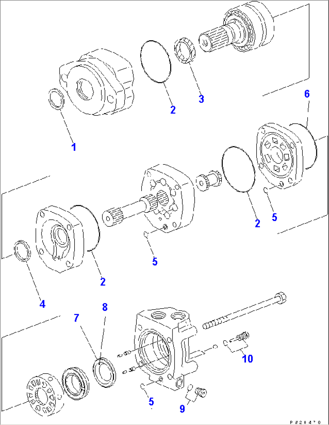 SIDE CONVEYOR MOTOR (2-125AS2S TYPE) (INNER PARTS)