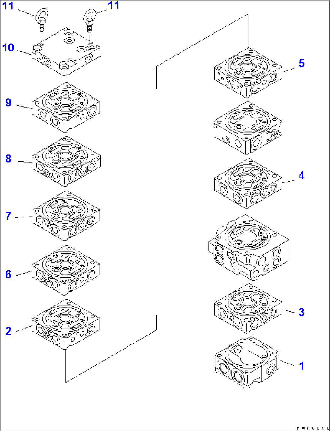 MAIN VALVE (8-VALVE) (1/17)(#1001-5500)