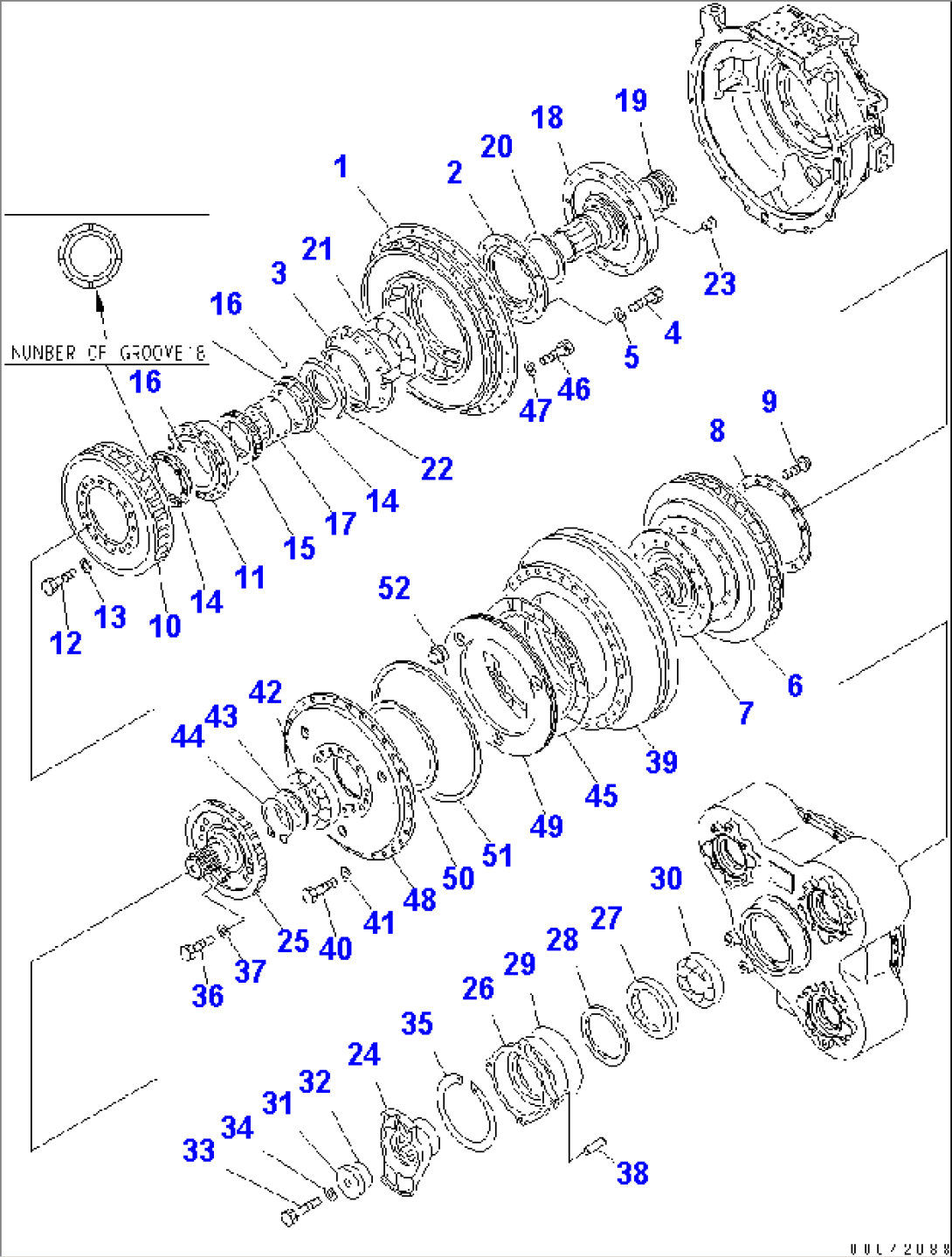 TORQUE CONVERTER (1/2) (BARE¤ INPUT AND DRIVE CASE)(#11001-)