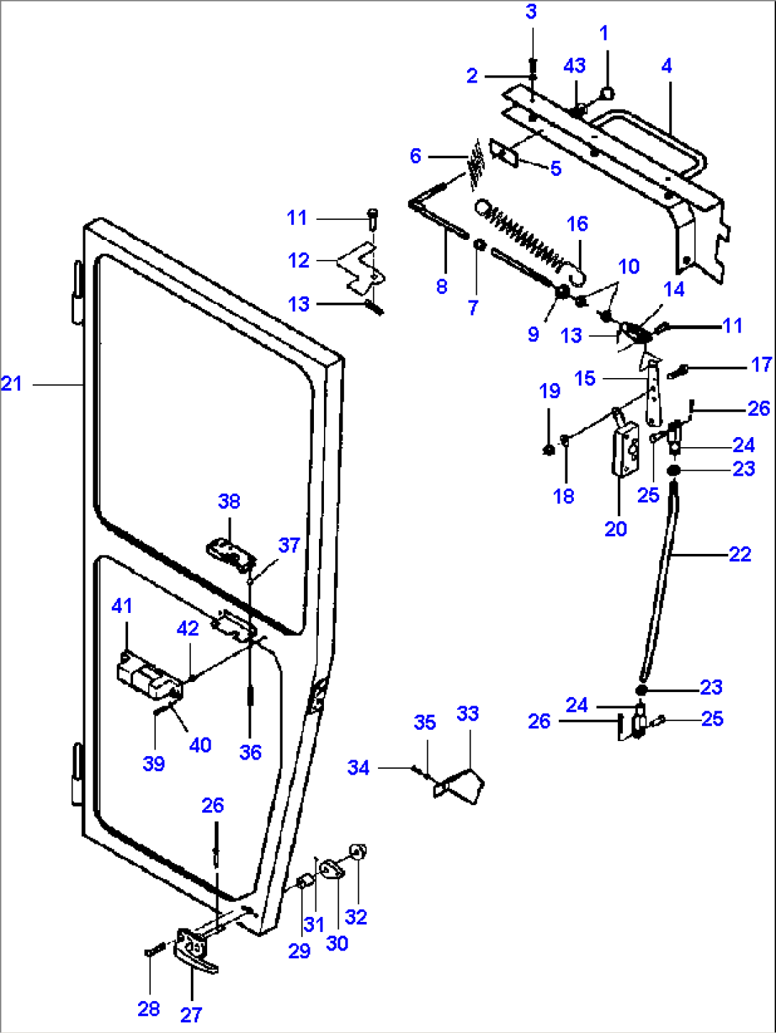 R.H. CAB DOOR FULL HEIGHT