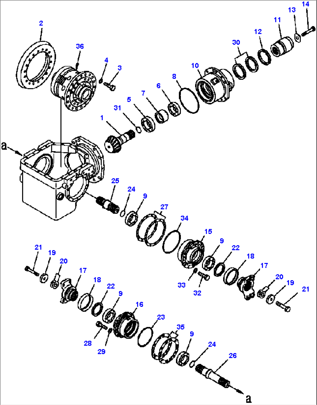 FIG. F3350-03A0 FRONT DIFFERENTIAL - PINION GEAR AND COUPLING