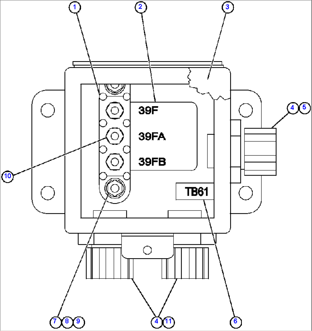 JUNCTION BOX ASSEMBLY - REAR (EK7631)