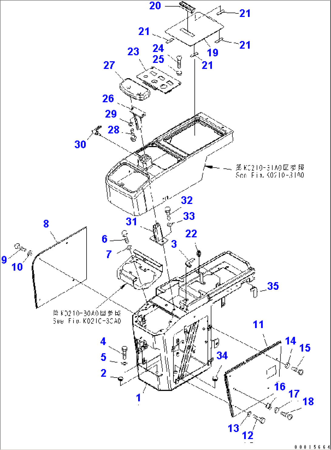 FLOOR (CONSOLE BOX) (R.H.)