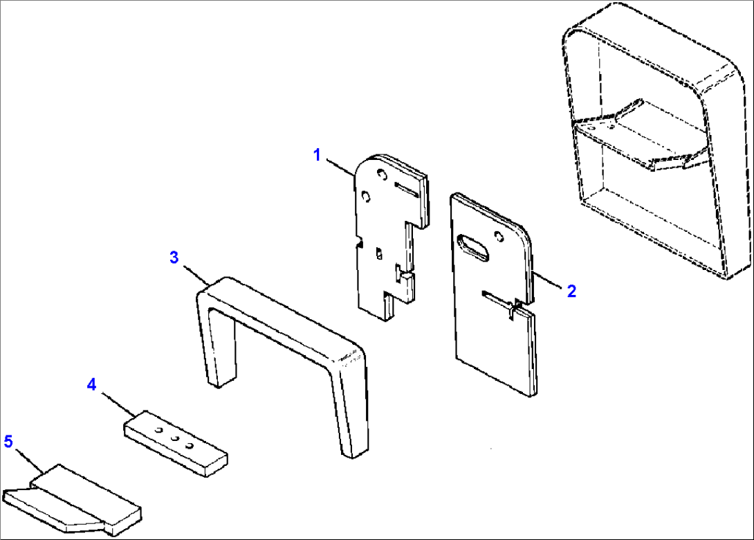 ROPS CAB WITH UP SWING RIGHT WINDOW FIREWALL INSULATION
