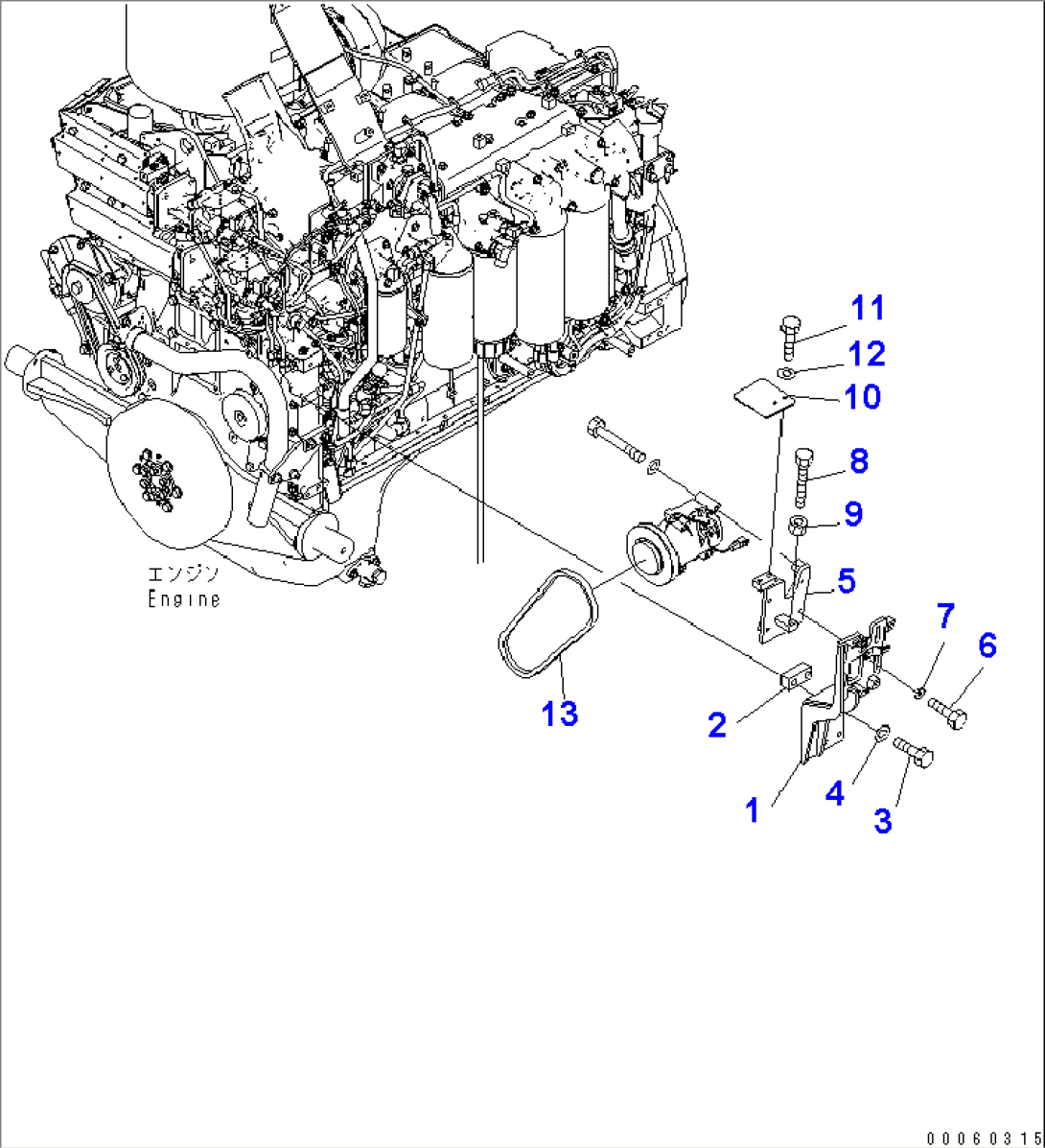 AIR COMPRESSOR (MOUT) (FOR LANDFILL SPEC.)(#80001-)