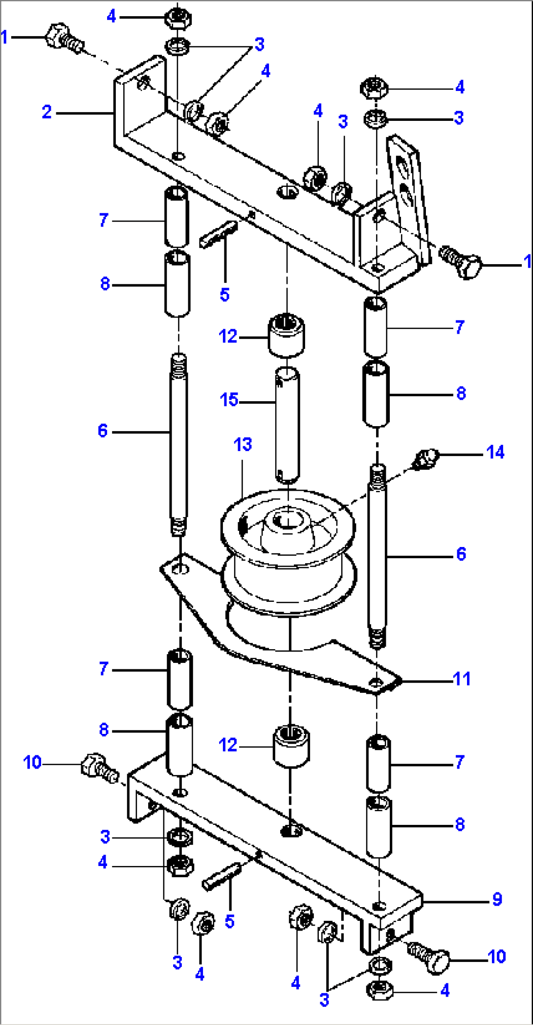 SHEAVE ASSEMBLY FOUR-SECTION POWER BOOM - 150FA