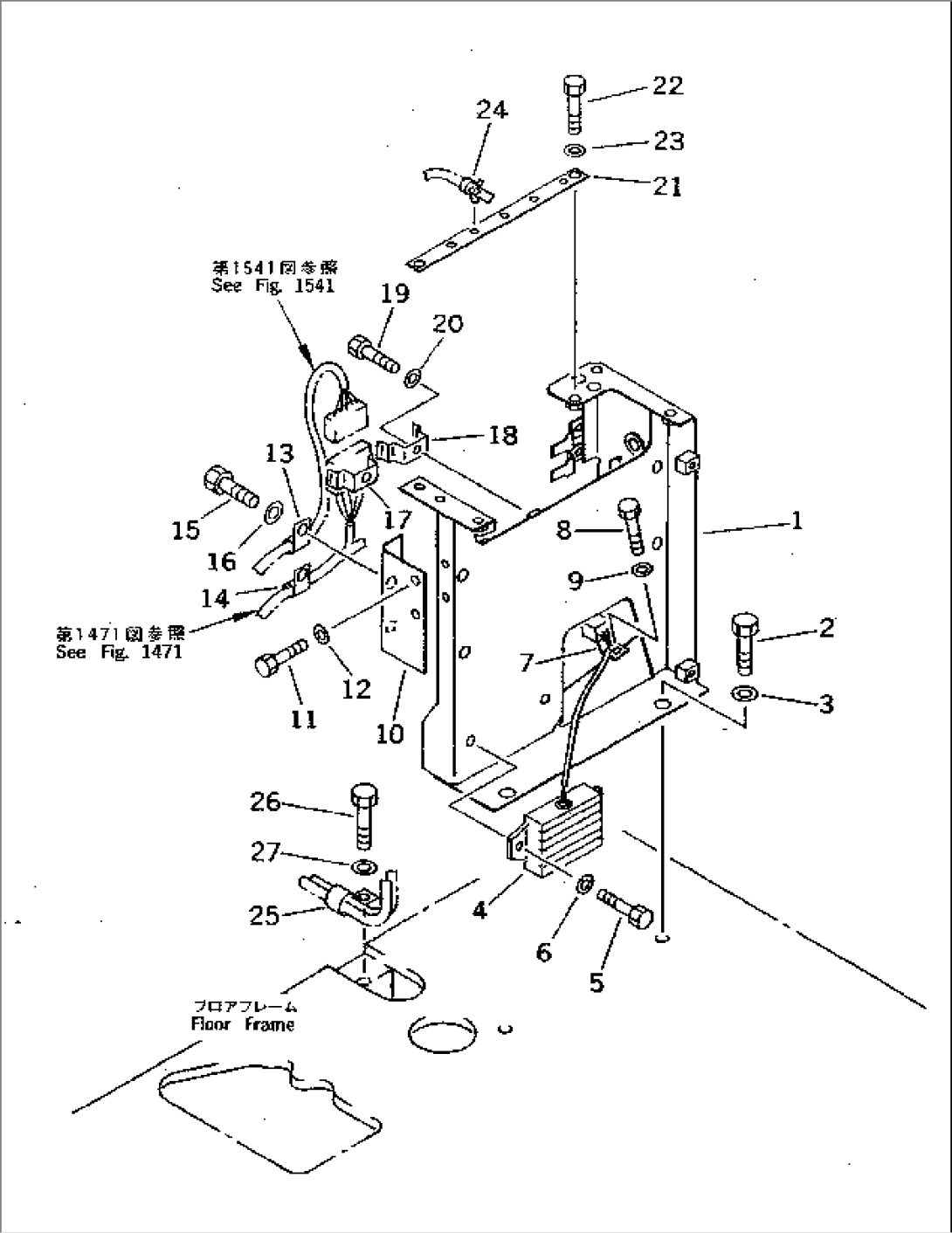WIRING IN CAB (CONTROLLER BRACKET SIDE) (FOR WRIST CONTROL)