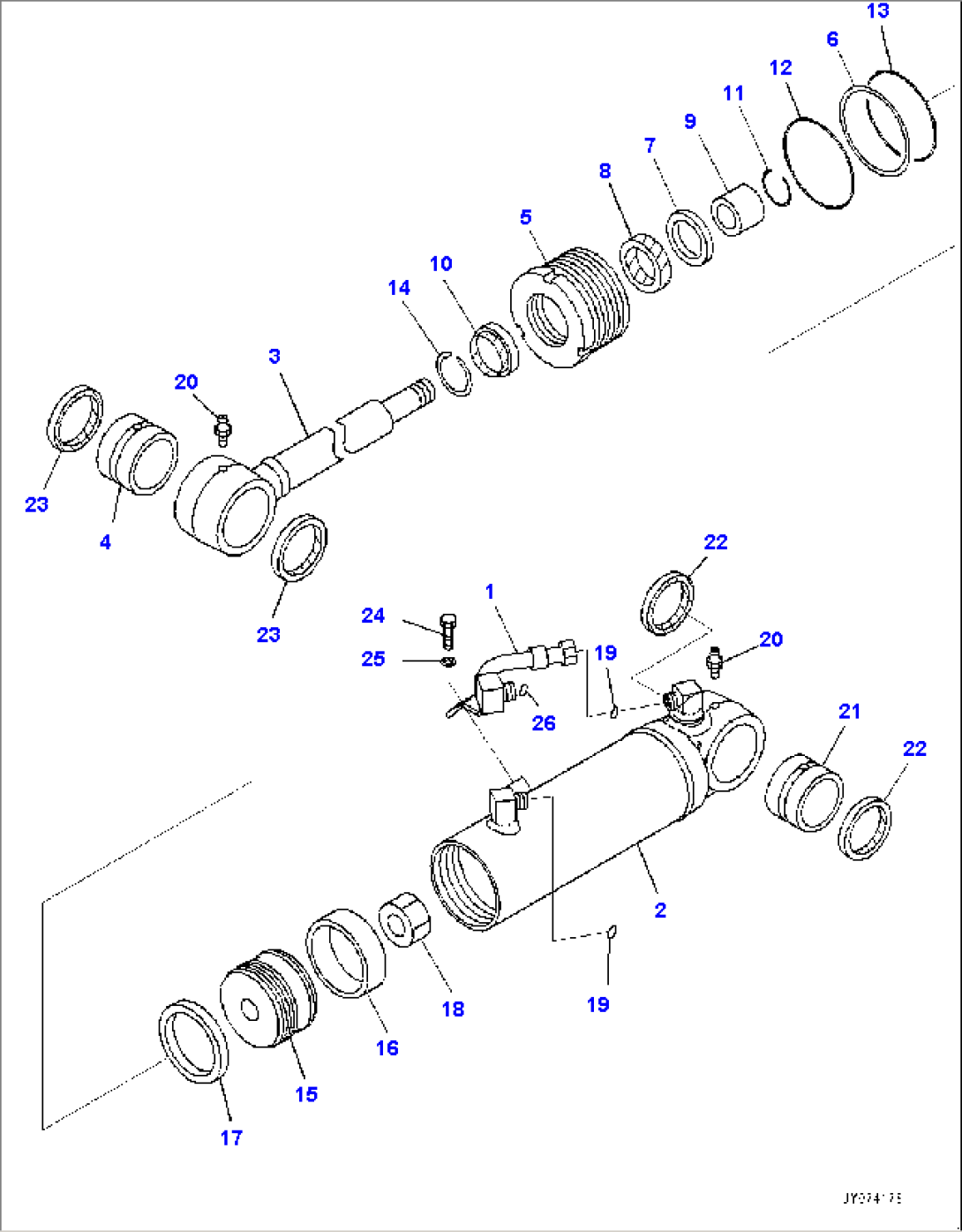 Front Axle, Leaning Cylinder (#26001-26118)