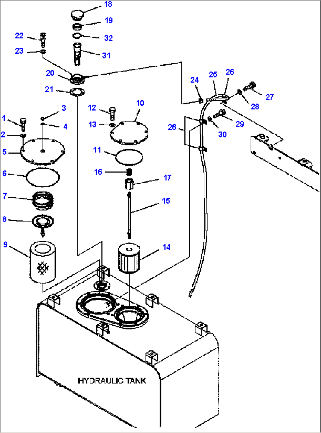 H0110-02A0 HYDRAULIC TANK FILTER ELEMENT, STRAINER AND BREATHER