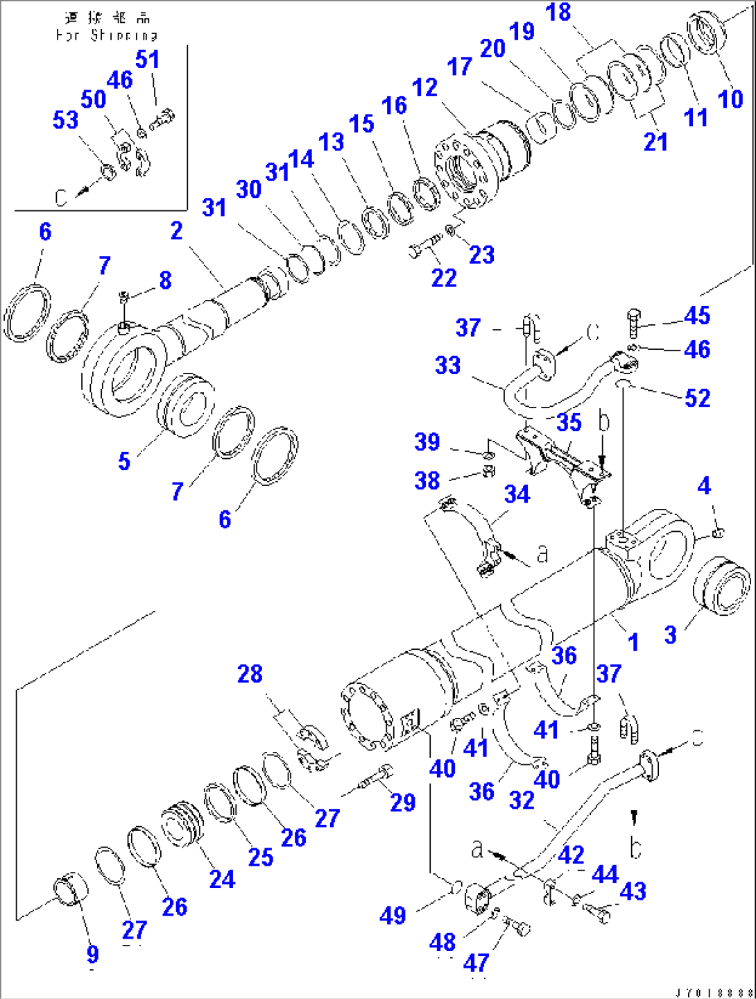 BUCKET CYLINDER (F0R BACKHOE) (FOR 5.7M ARM)(#20770-)