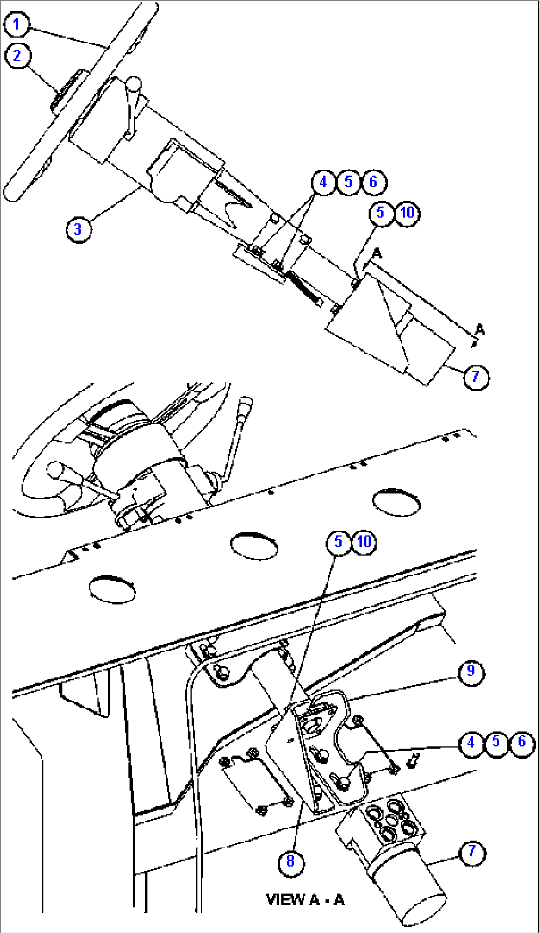 STEERING COLUMN & CONTROL VALVE INSTL