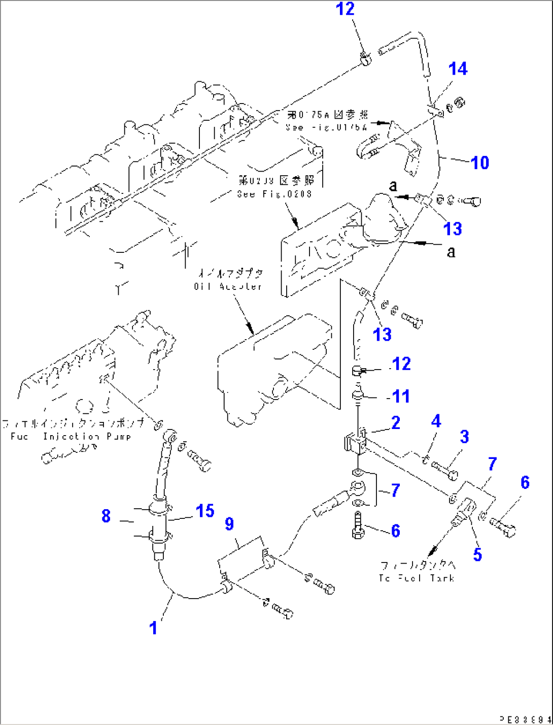 FUEL INJECTION PUMP PIPING (2/2)(#12950-)