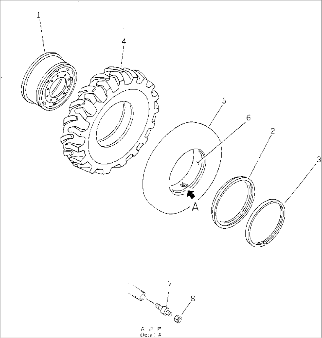 WHEEL AND TIRE (13.00-24-8PR)