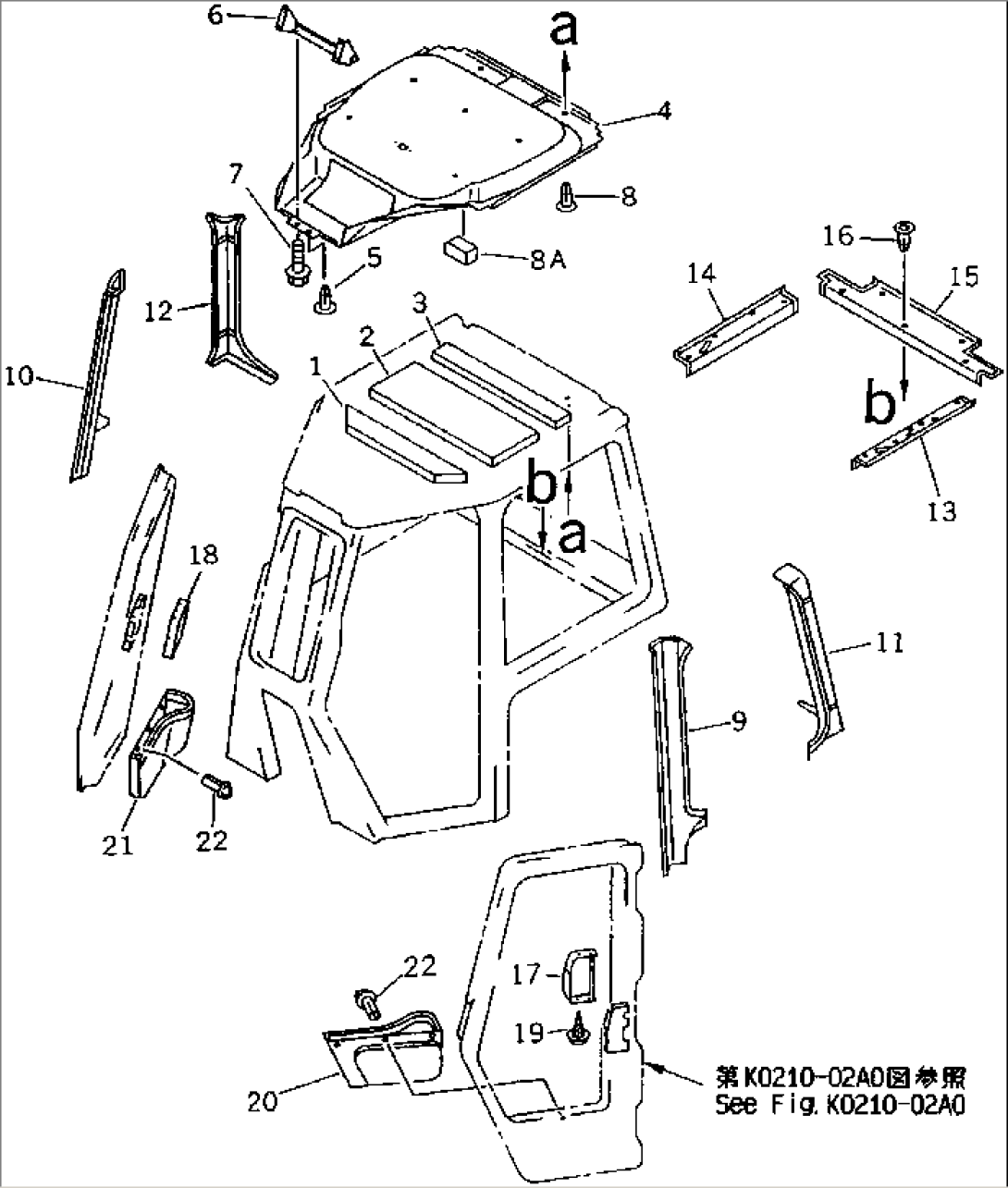 CAB (ROOF LINING AND GARNISH)(#3001-)