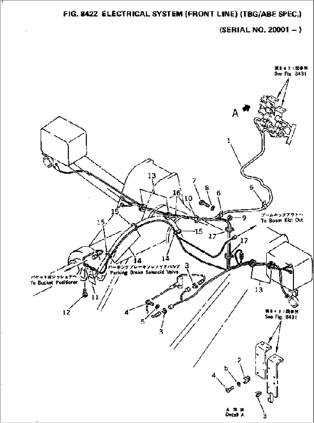 ELECTRICAL SYSTEM (FRONT LINE) (TBG/ABE SPEC.)(#20001-)