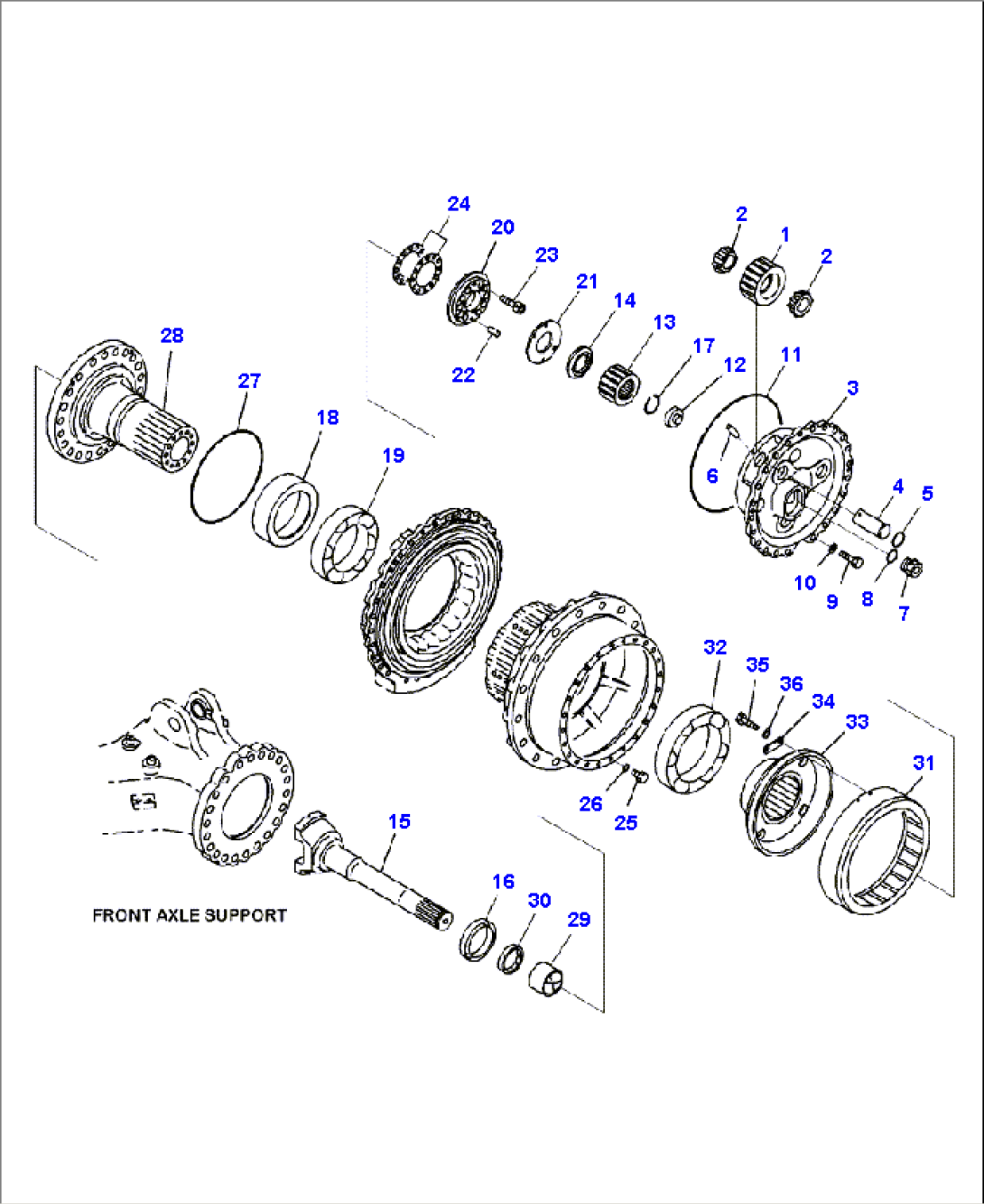 F3360-01A0 FINAL DRIVE AND BRAKE L.H. FRONT