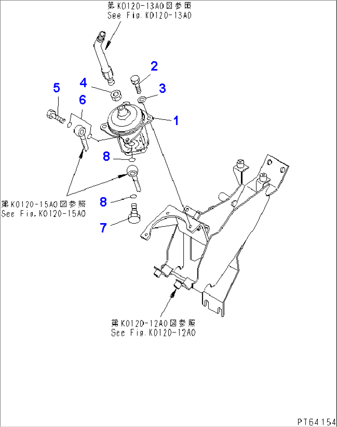 P.P.C. VALVE AND MOUNTING PARTS (R.H. SIDE)