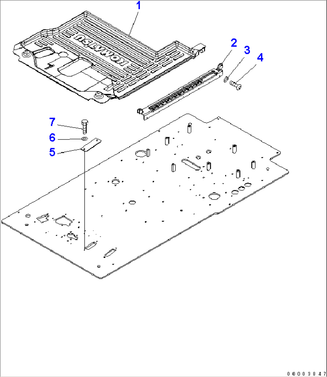 FLOOR MAT (2 ATTACHMENT) (FOR 1-PIECE BOOM)