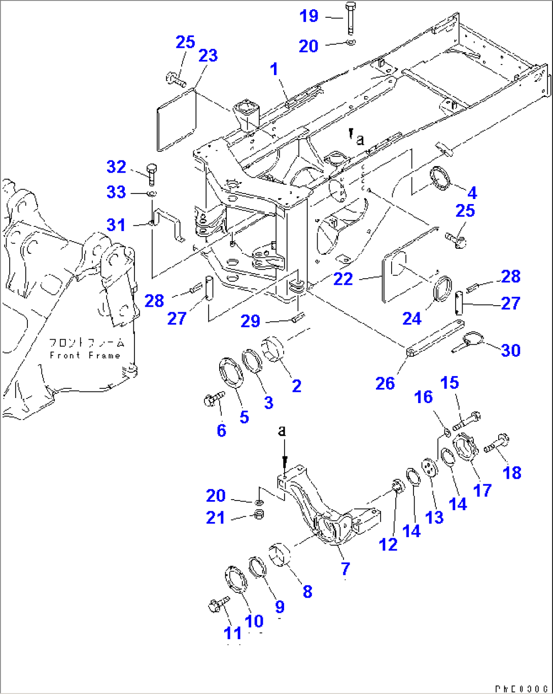 REAR FRAME (WITH E.C.S.S.)(#50001-)