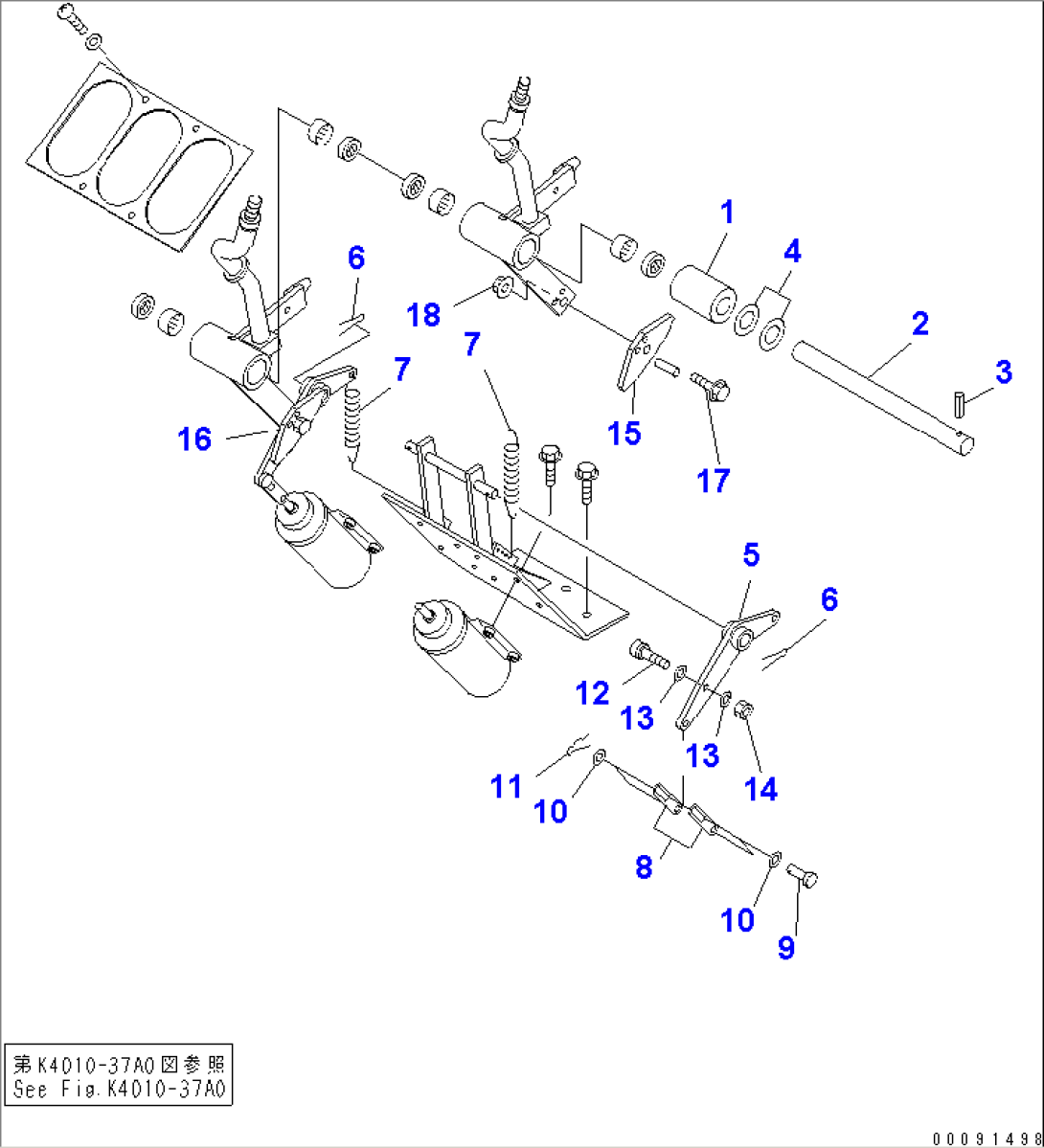 OPERATOR AREA (WORK EQUIPMENT CONTROL LEVER) (2/2)(#50079-)