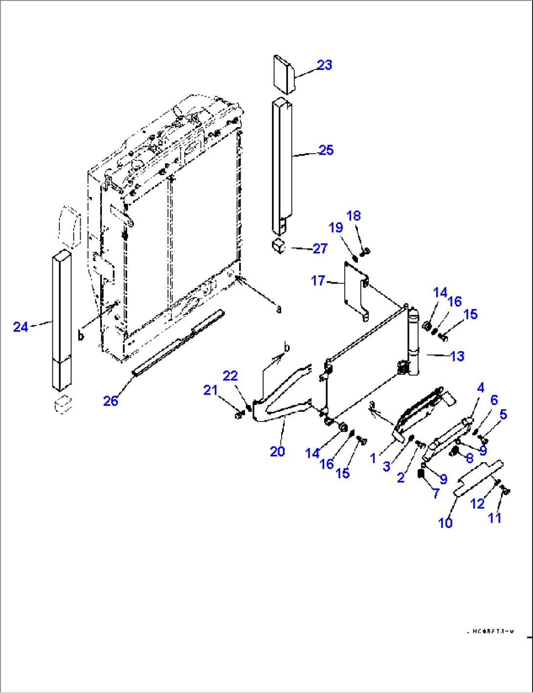 COOLING SYSTEM (FUEL COOLER AND CONDENSER) (WITH AIR CONDITIONER)