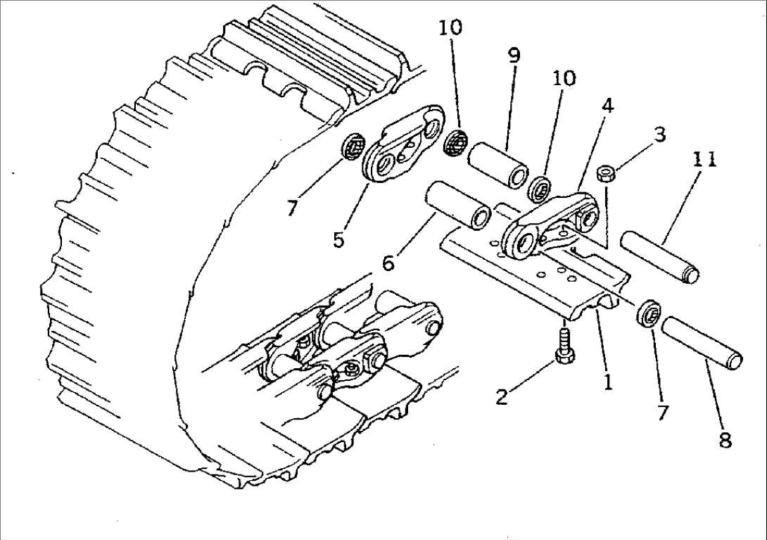 TRACK SHOE (MASTER PIN TYPE) (SEMI-DOUBLE GROUSER)(#15001-16448)