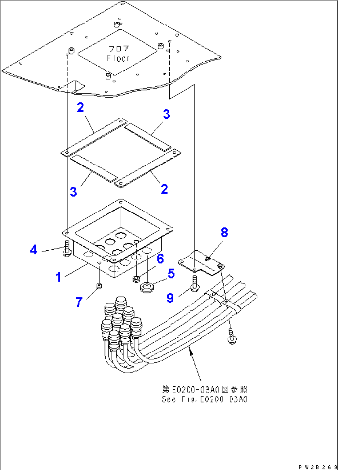 FRONT FRAME ELECTRICAL (CAB FLOOR COVER)