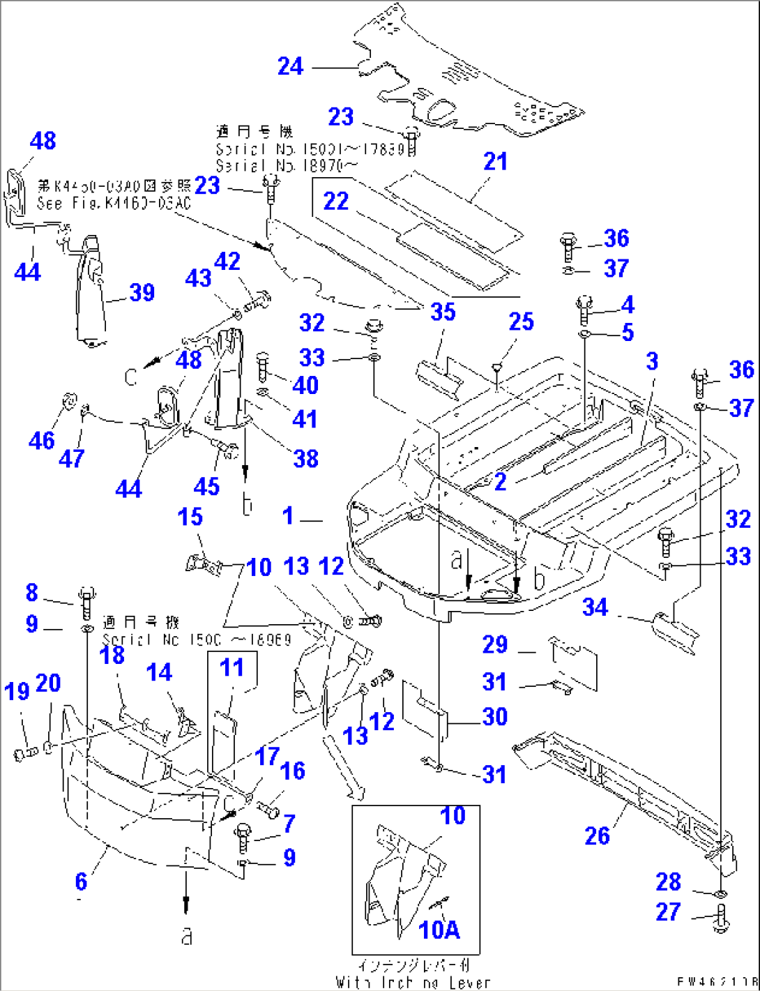 FLOOR FRAME (WITHOUT CANOPY AND CAB)(#15001-18969)