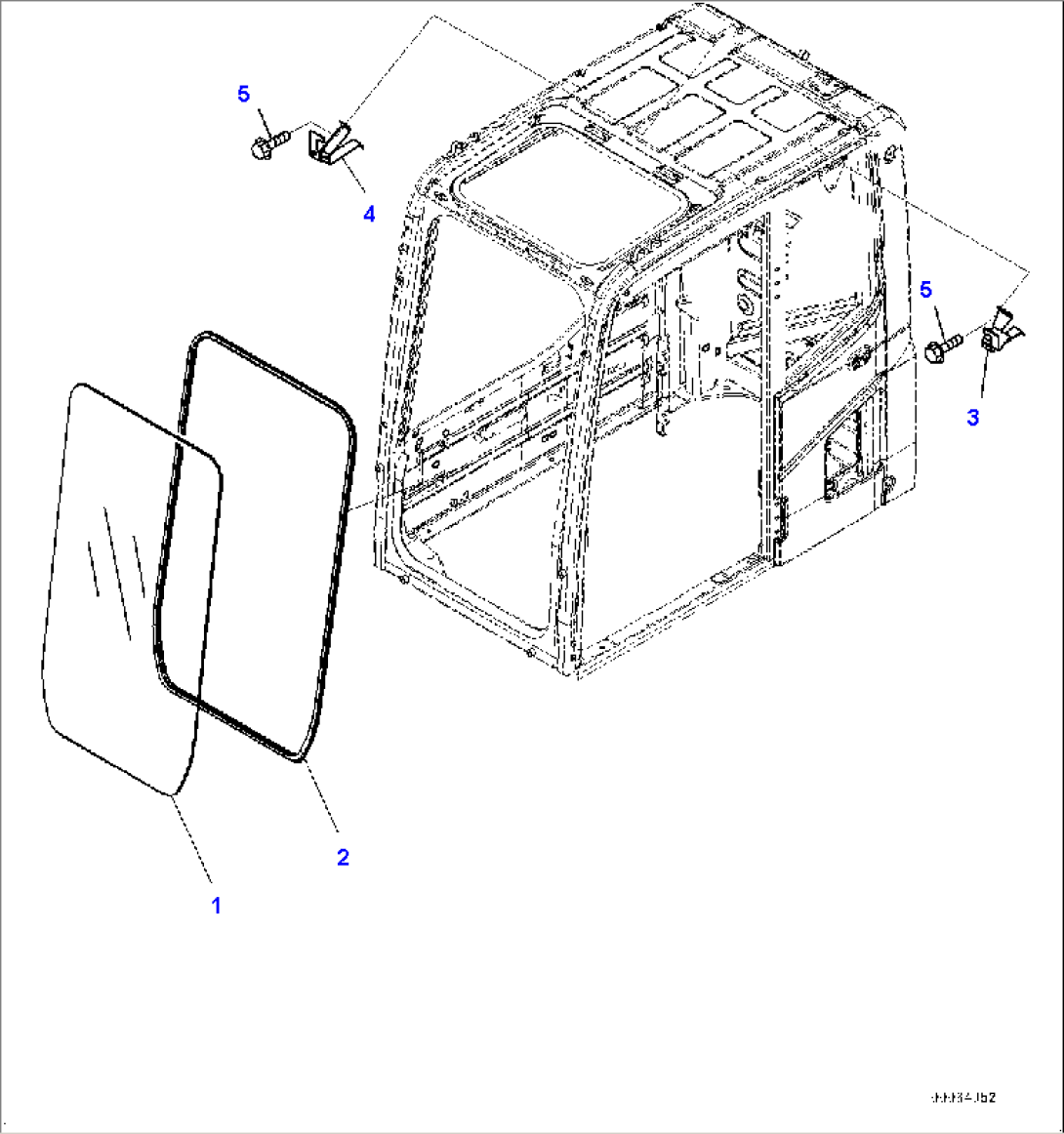 Cab, Front Window (#70001-)