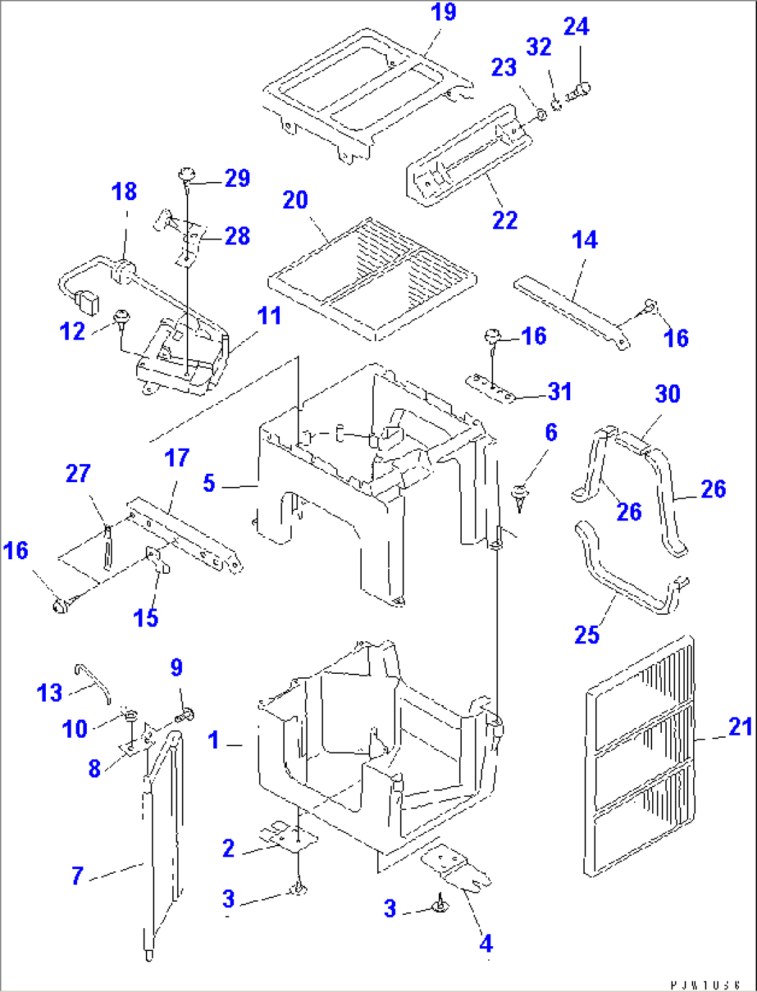 AIR CONDITIONER COMPONENT PARTS (DAMPER INNER PARTS)(#60001-)