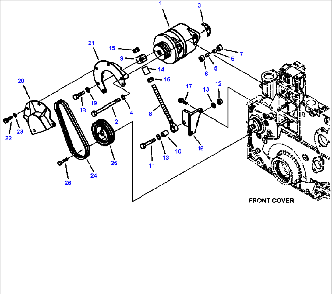 A6102-B8A5 75 A ALTERNATOR MOUNTING (HARDENED PULLEY)