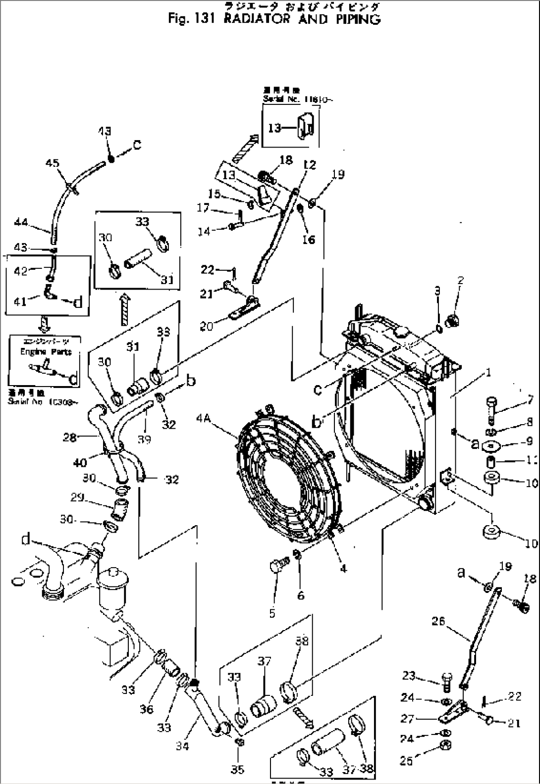 RADIATOR AND PIPING(#10001-)