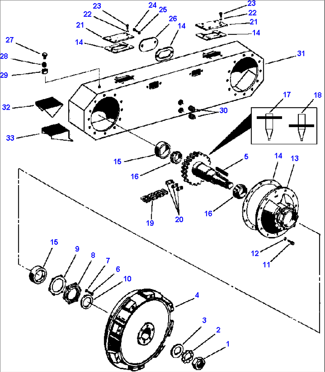 TANDEM DRIVE WITHOUT PLANETARY FINAL DRIVE