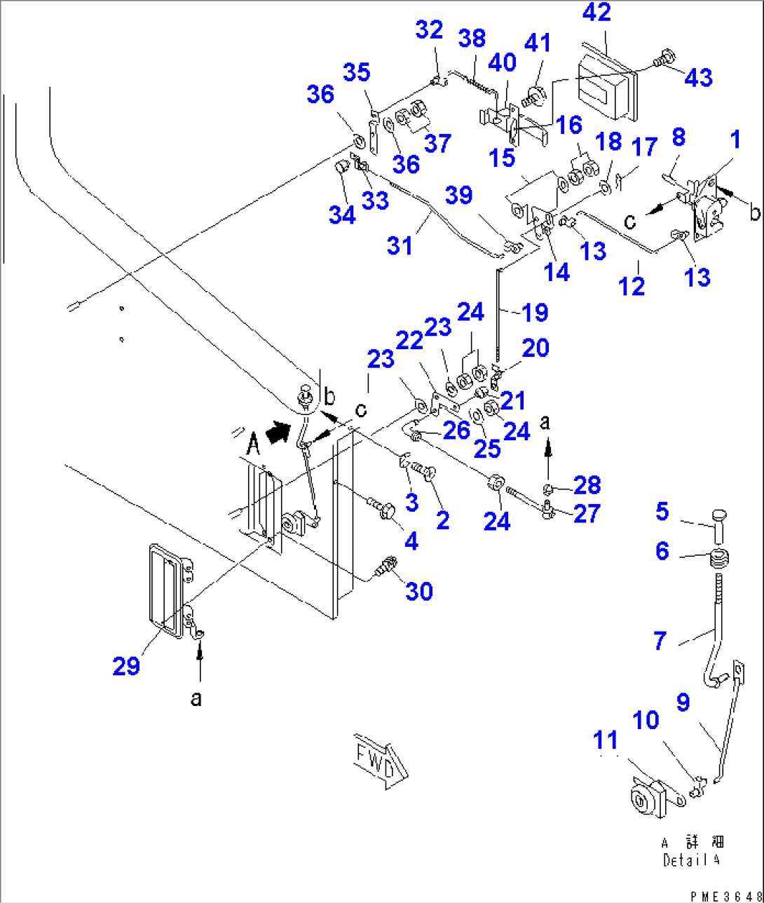 ROPS CAB (DOOR LOCK R.H.)