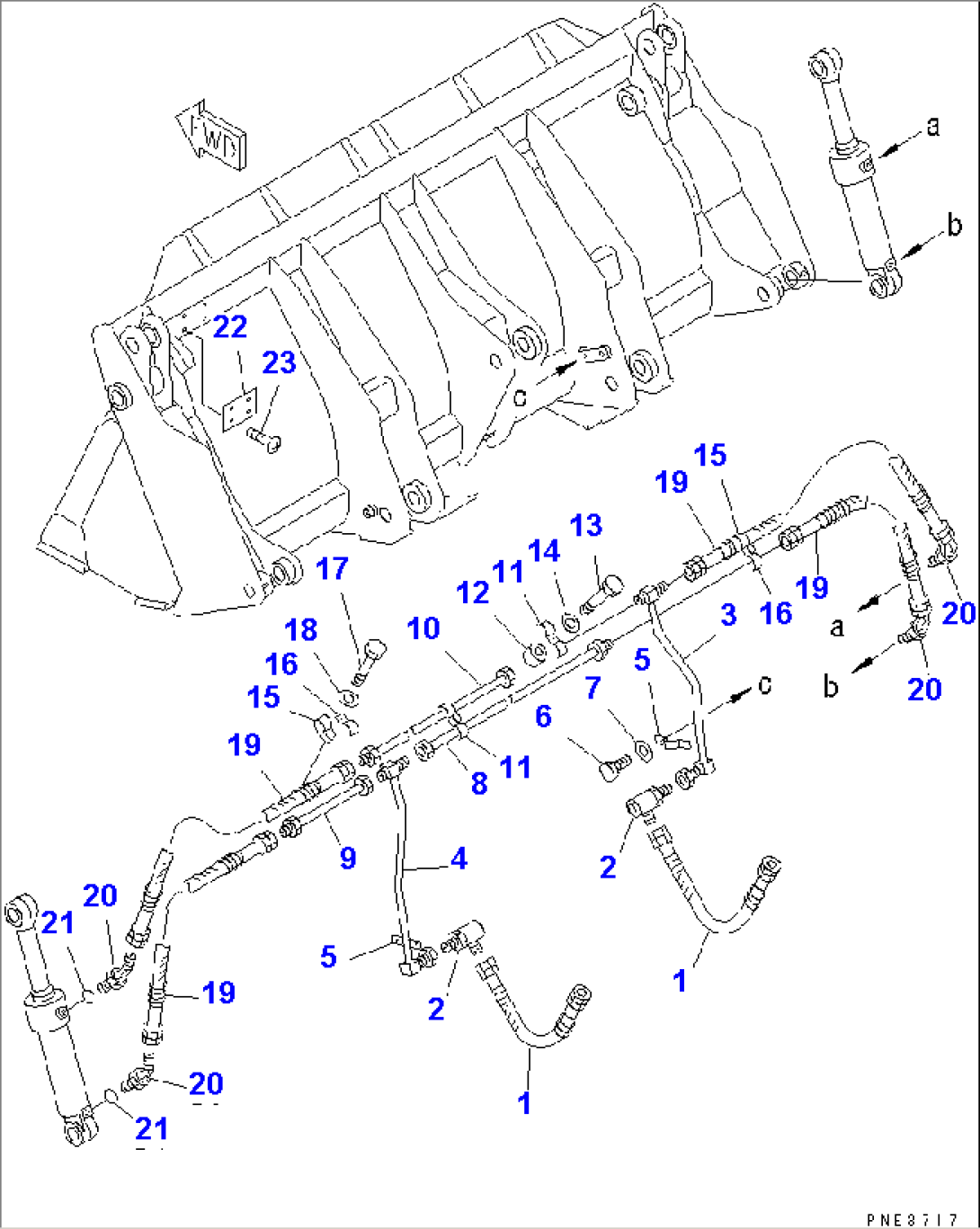 BUCKET (HYDRAULIC PIPING) (MULTI PURPOSE BUCKET)