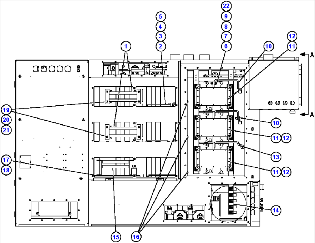 CONTROL CABINET - REAR VIEW (PC2555)