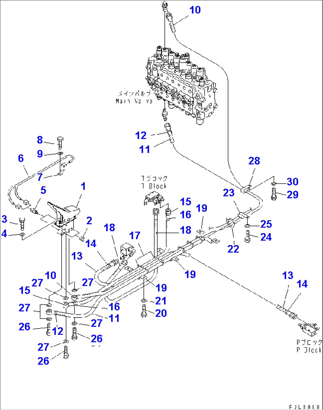 ATTACHMENT P.P.C. LINE (E.P.C.) (PEDAL LINE)(#K32001-)