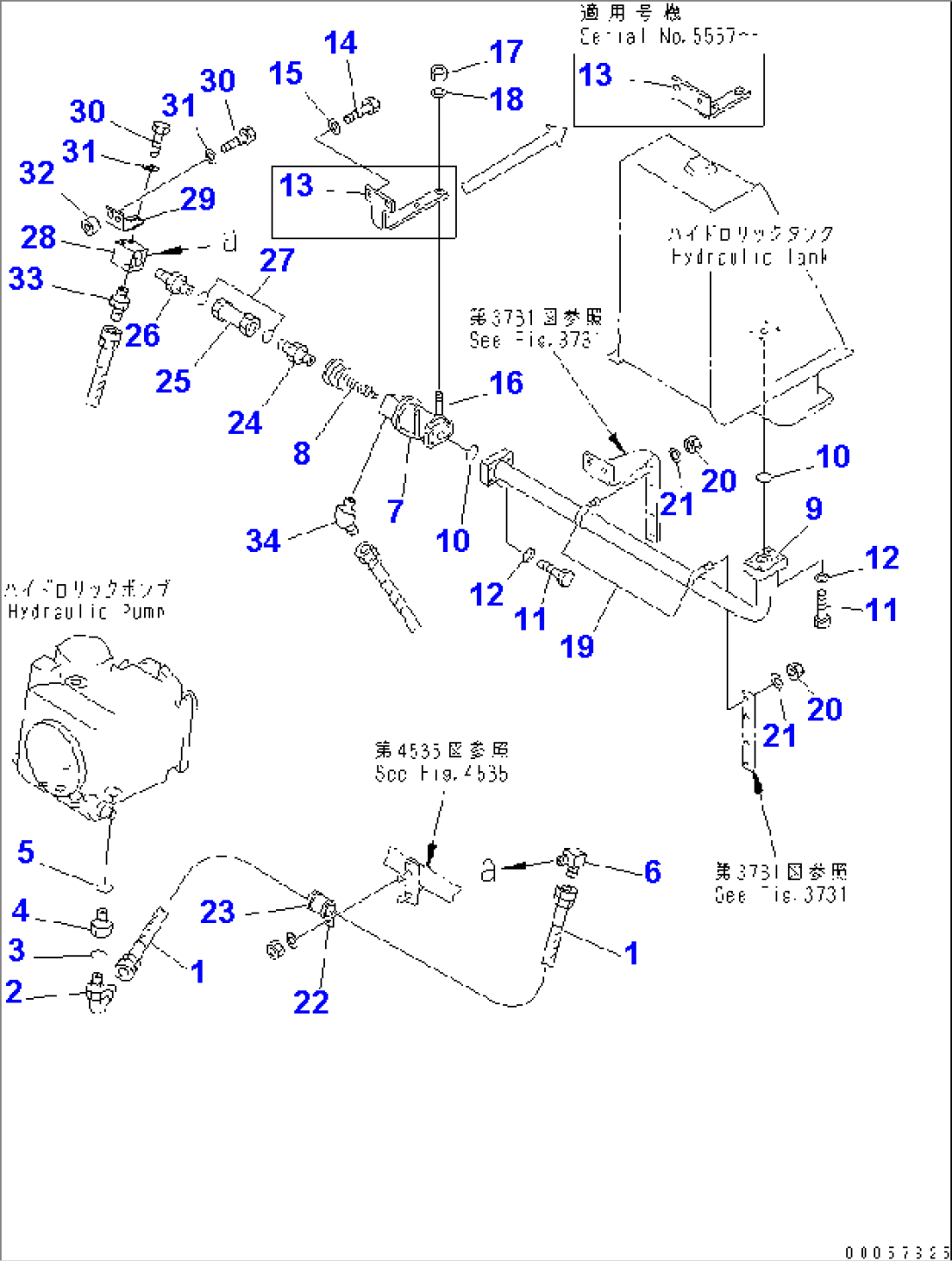 4WD HYDRAULIC PIPING (PUMP DRAIN LINE) (4WD SPEC.) (WITH OIL LEVEL SENSOR)