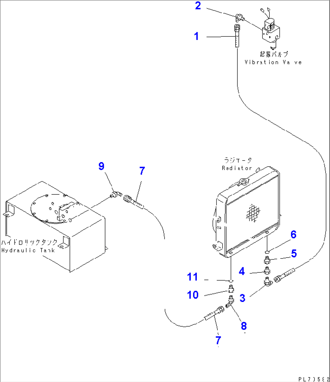 HYDRAULIC PIPING (OIL COOLER LINE)