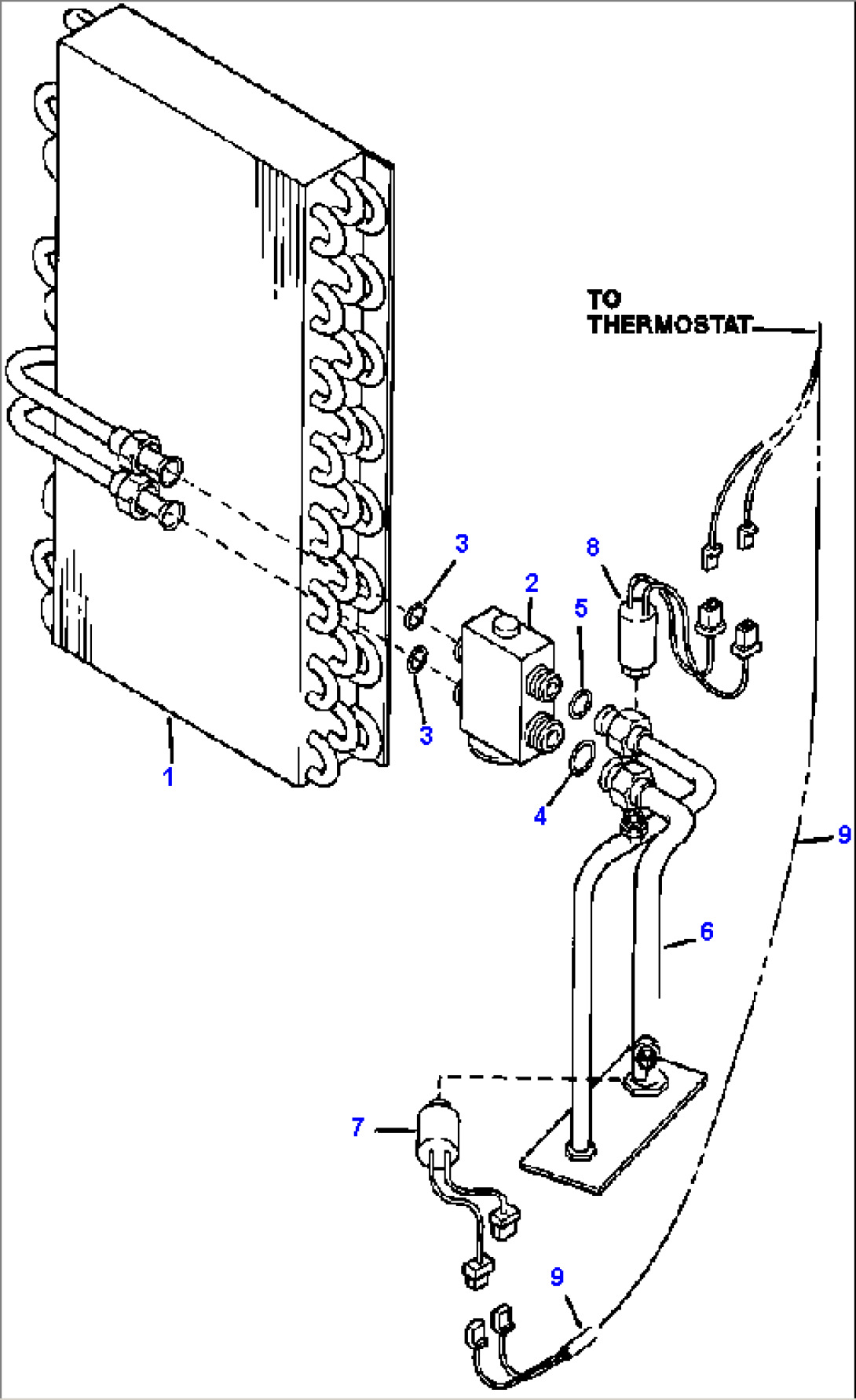 FIG NO. 5665 HEATER AND AIR CONDITIONING UNIT EVAPORATOR COIL ASSEMBLY