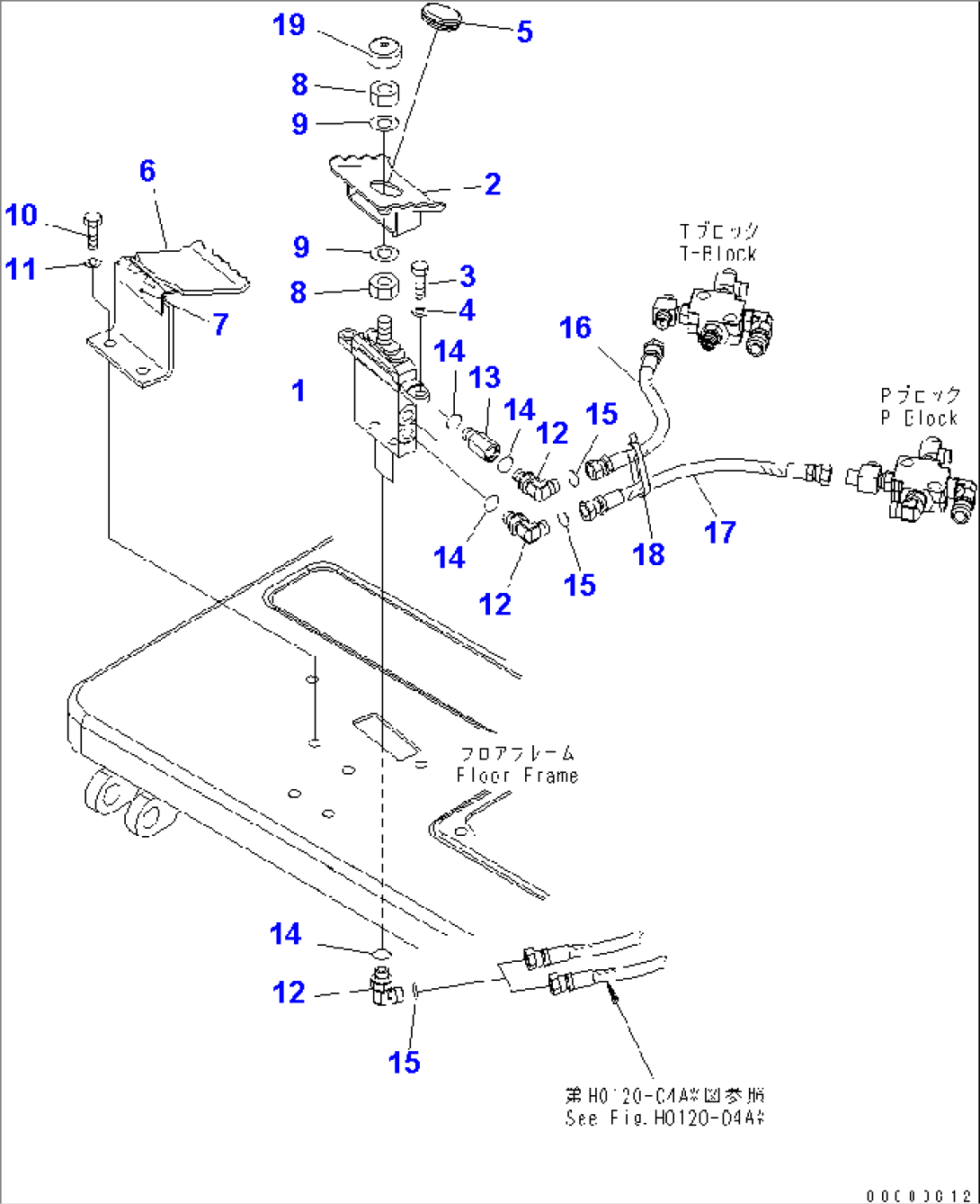 FLOOR FRAME (BOOM SWING CONTROL) (CANOPY)(#32501-)