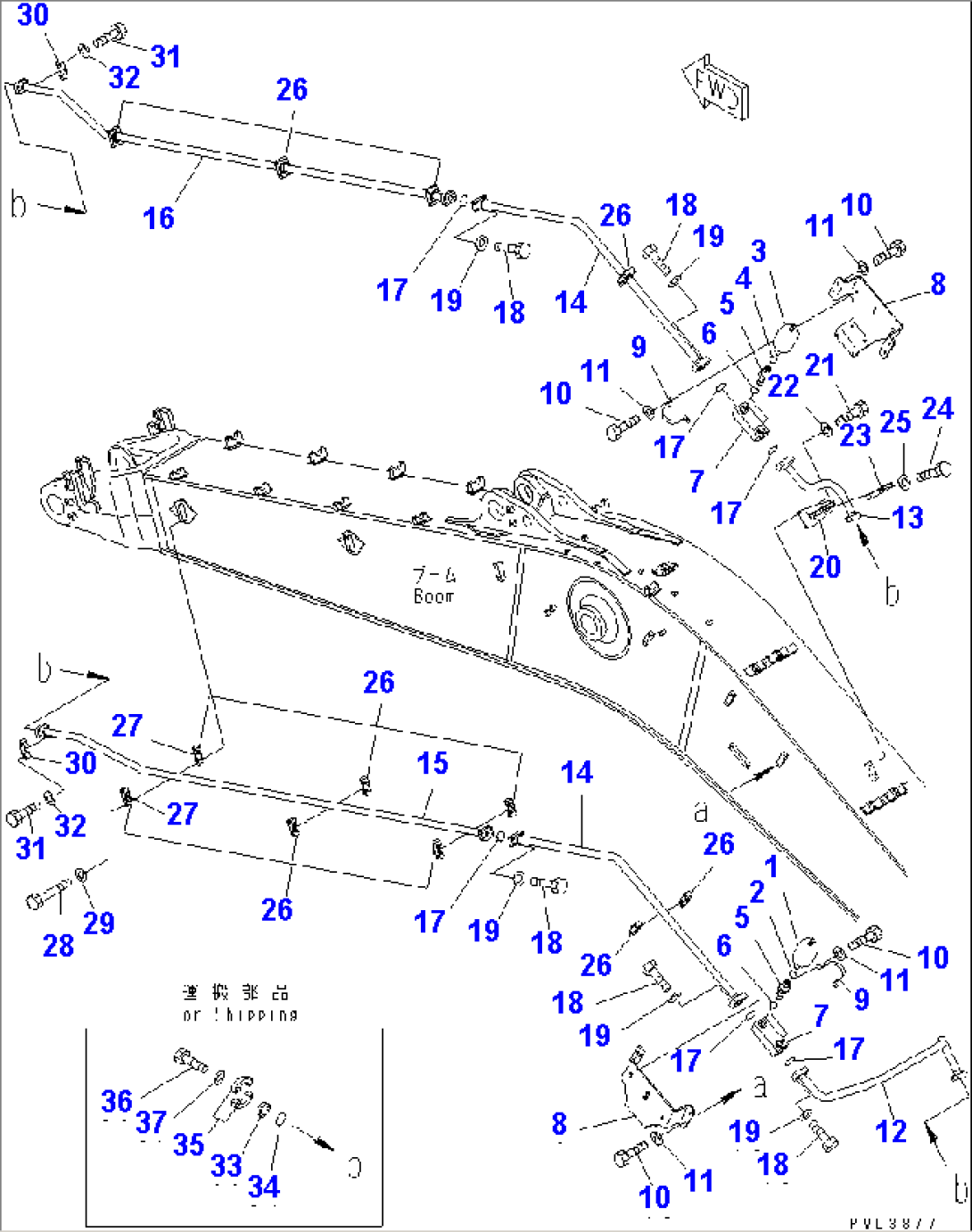 BOOM (7.6M) (ADDITIONAL PIPING) (FOR BREAKER)