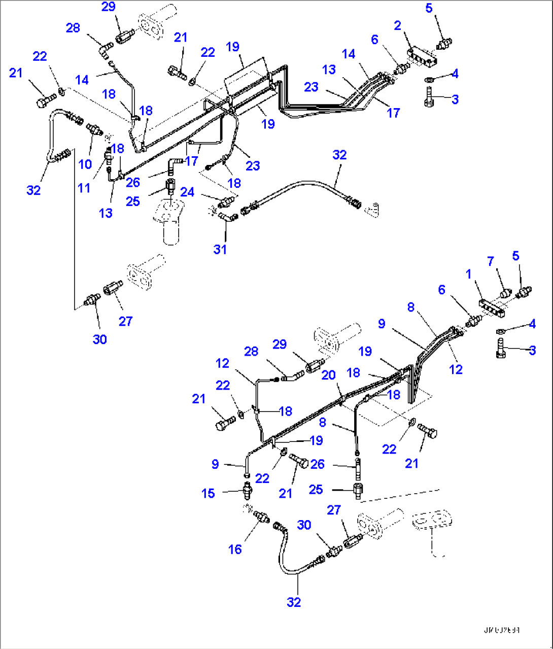 Front Lubrication Piping (#2848-)