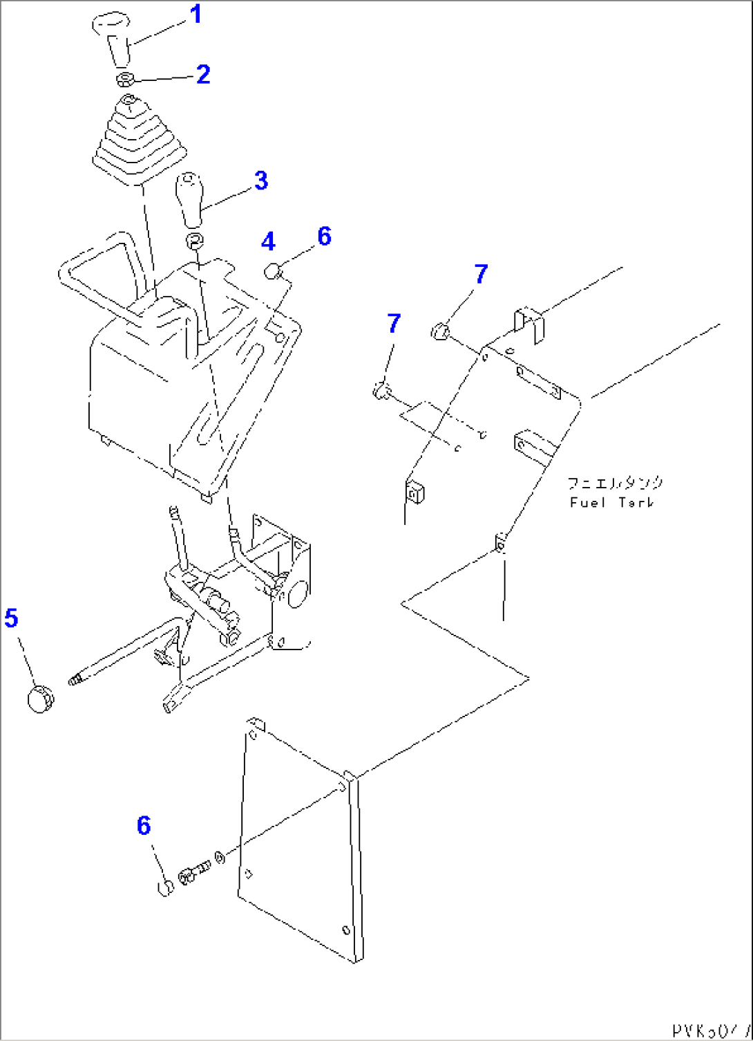 CONTROL KNOB (D21) (FOR BACKHOE)(#61132-61168)