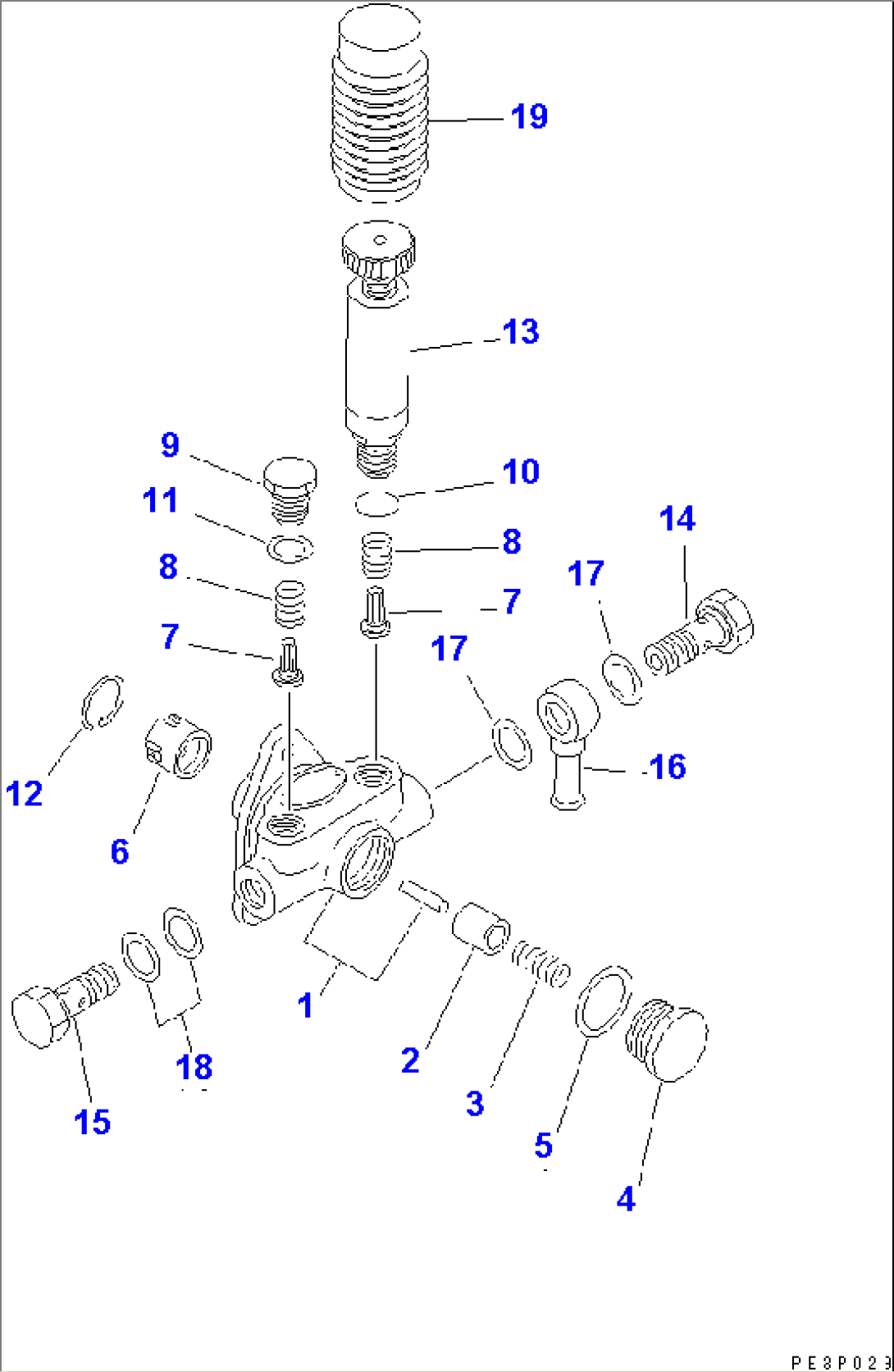 FUEL INJECTION PUMP (FEED PUMP) (INNER PARTS)(#38630-)