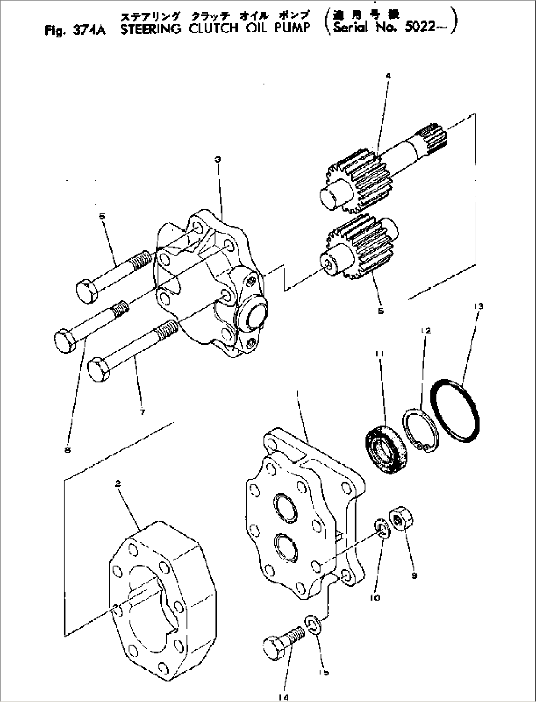 STEERING CLUTCH OIL PUMP(#5022-)