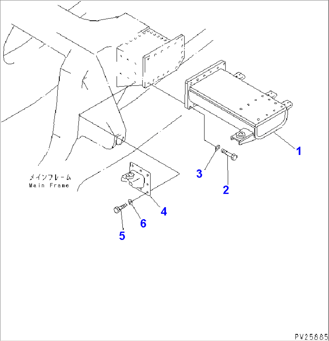 REAR SUPPORT (1/2) (WITH ROPS)